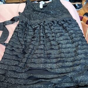 Little girls dress sequin top, glitter bottom